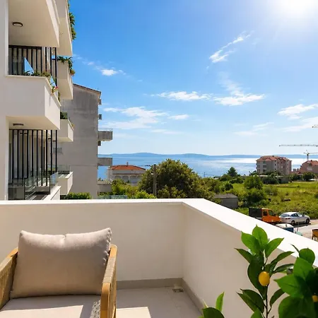 Golden Pearl - Exclusive Seaview With Jacuzzi & Spacious Teracce, Znjan * 스플리트